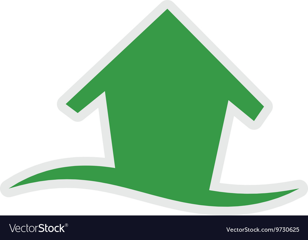 House silhouette icon eco and conservation design Vector Image