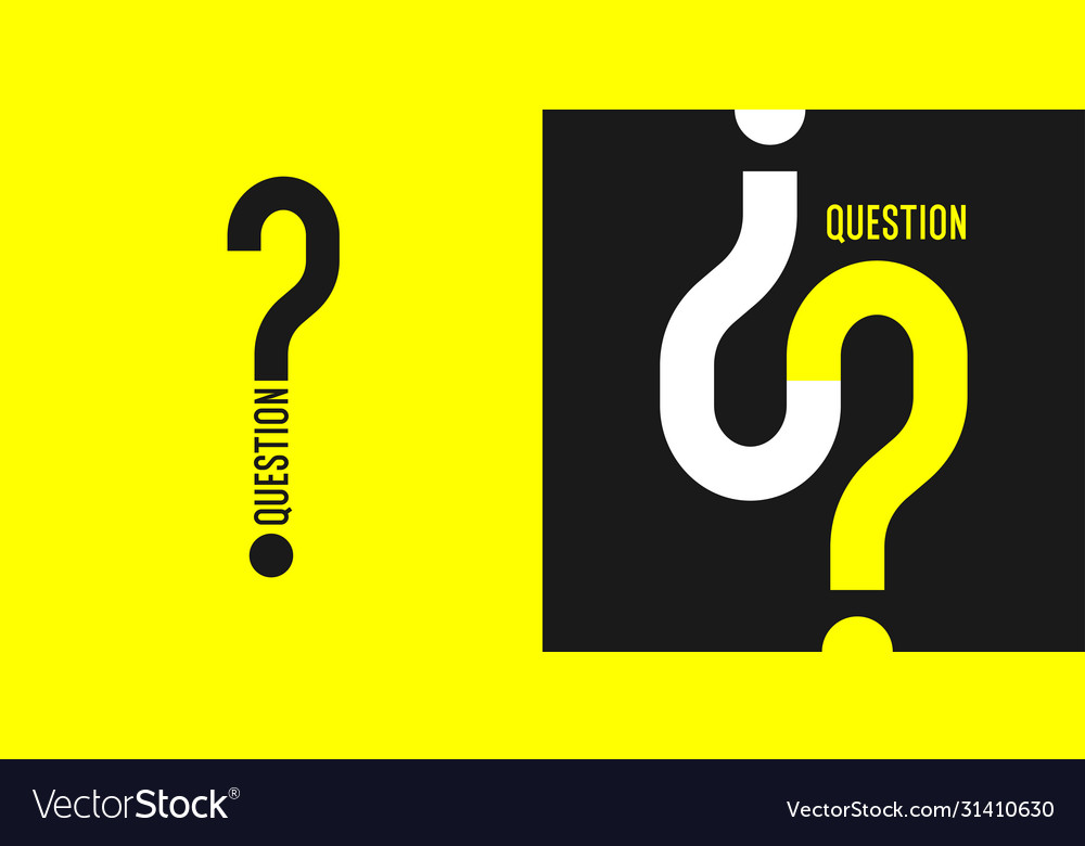 A poster with a picture a question mark frame Vector Image
