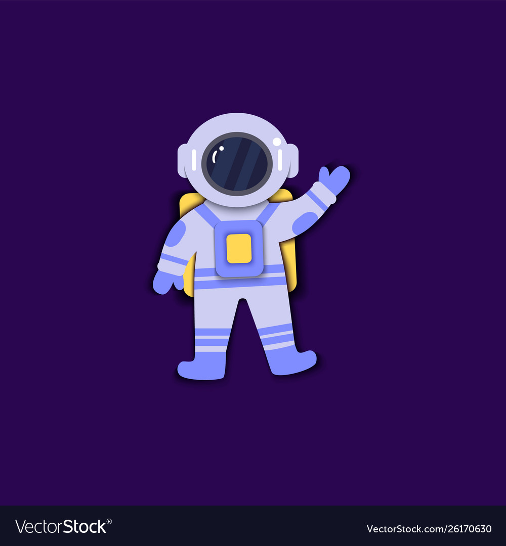 Astronaut in space suit is floating