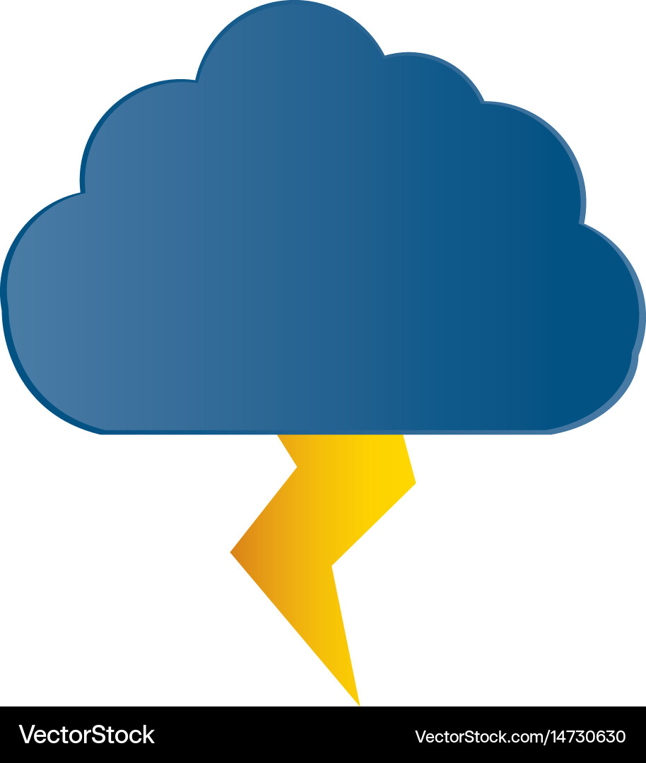 Cloud and thunder icon Royalty Free Vector Image