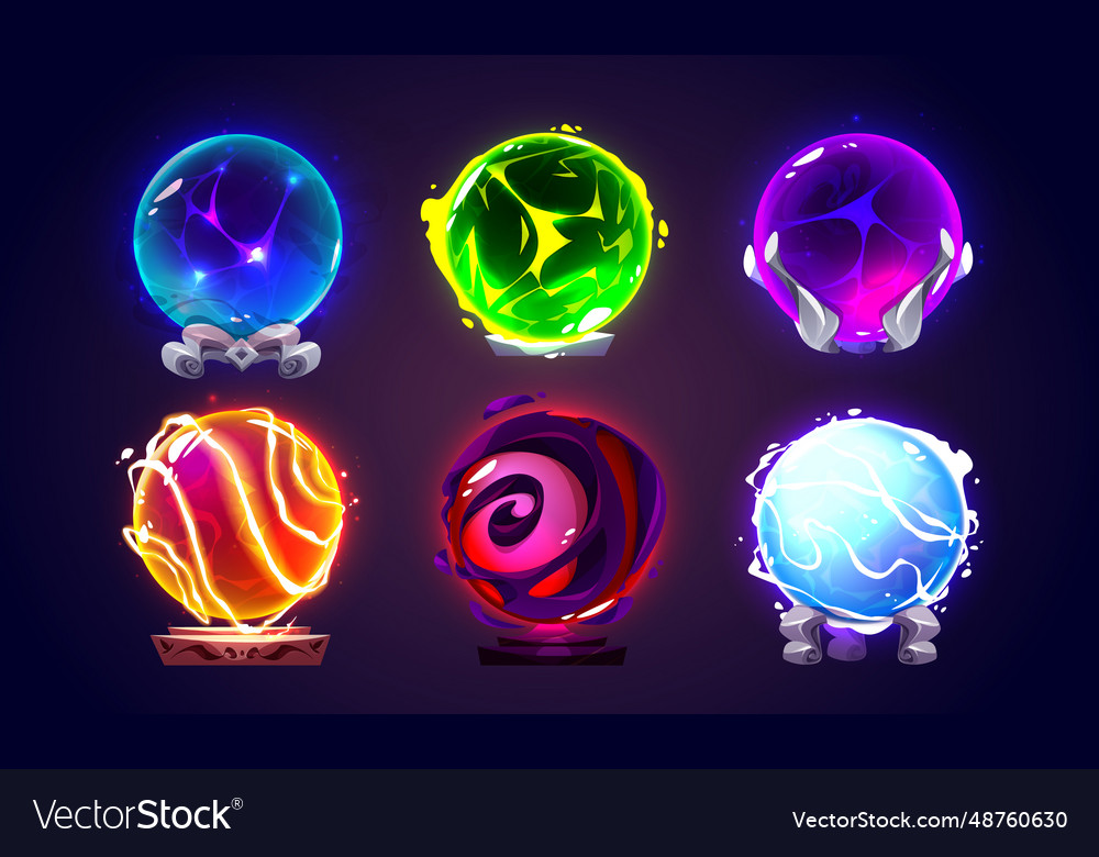 Magic glass ball with fortune prediction power Vector Image