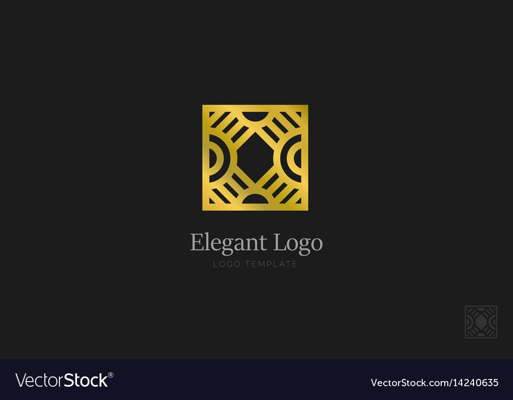 Minimalistic elegant logo luxury emblem template Vector Image