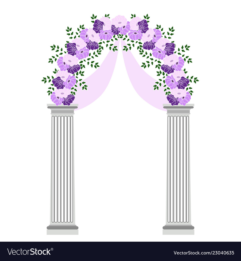 Decorative Flower Arch Royalty Free Vector Image