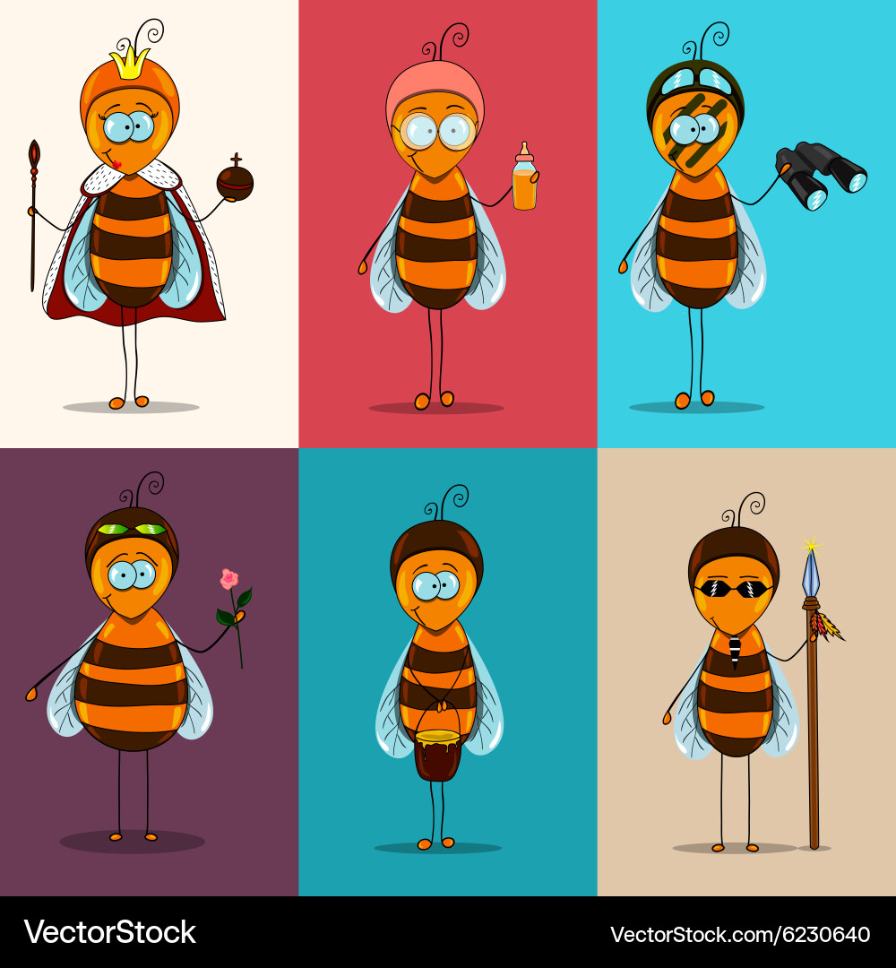 Bees Royalty Free Vector Image - VectorStock