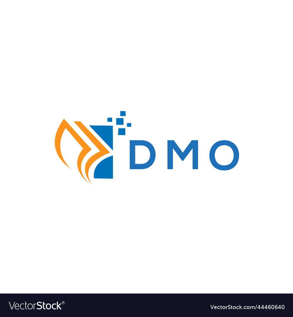 Dmo credit repair accounting logo design on white Vector Image