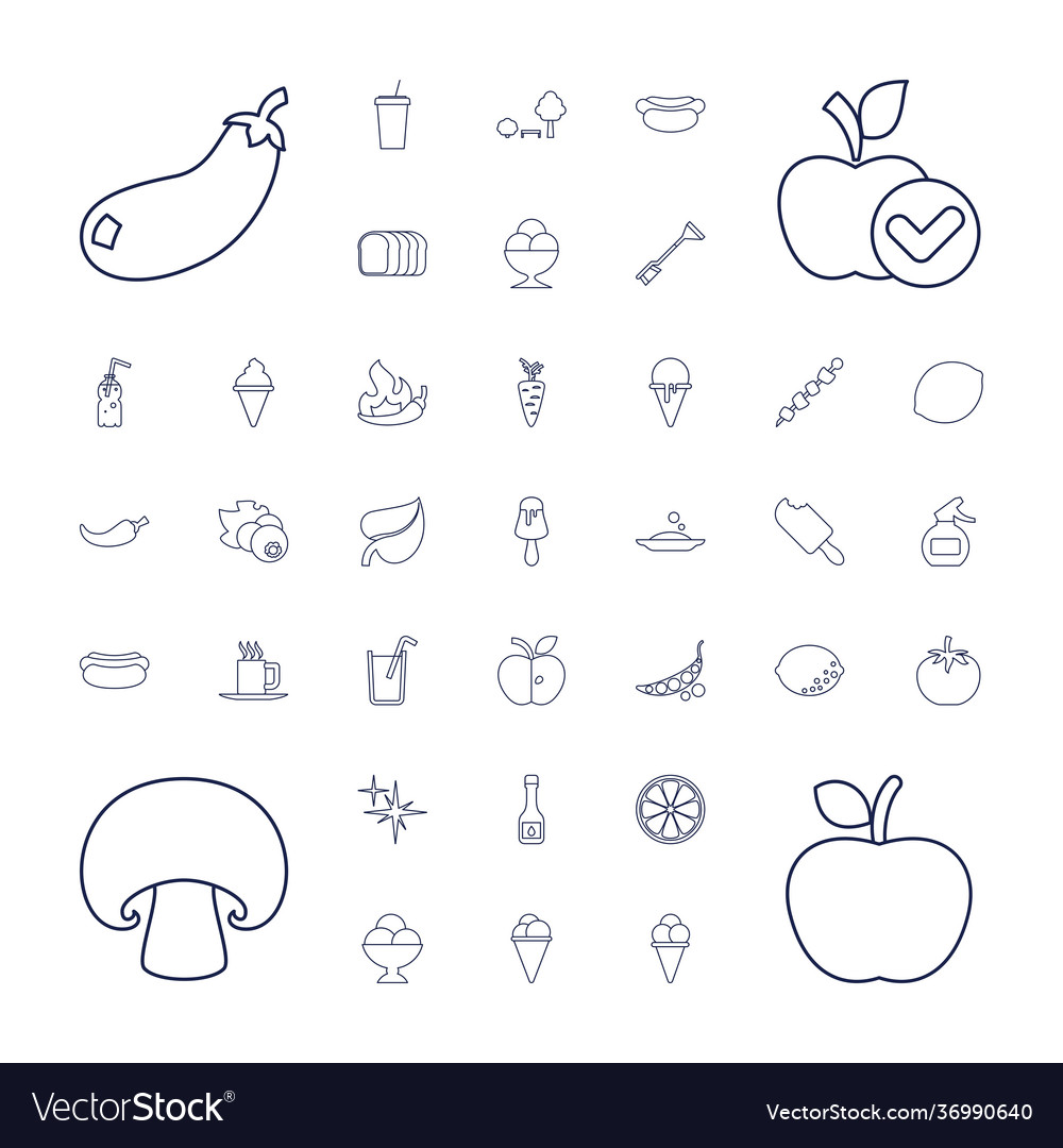 Fresh icons Royalty Free Vector Image - VectorStock