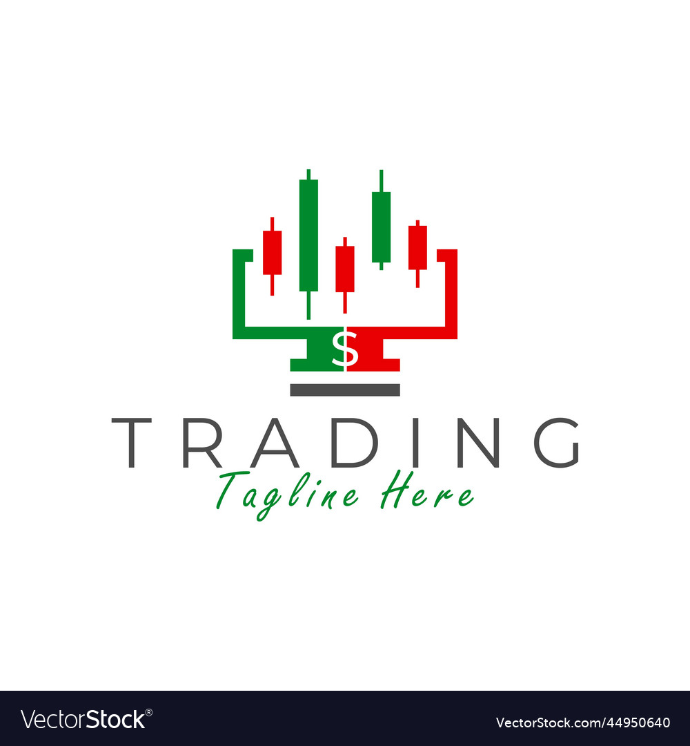 Online trading technology logo Royalty Free Vector Image