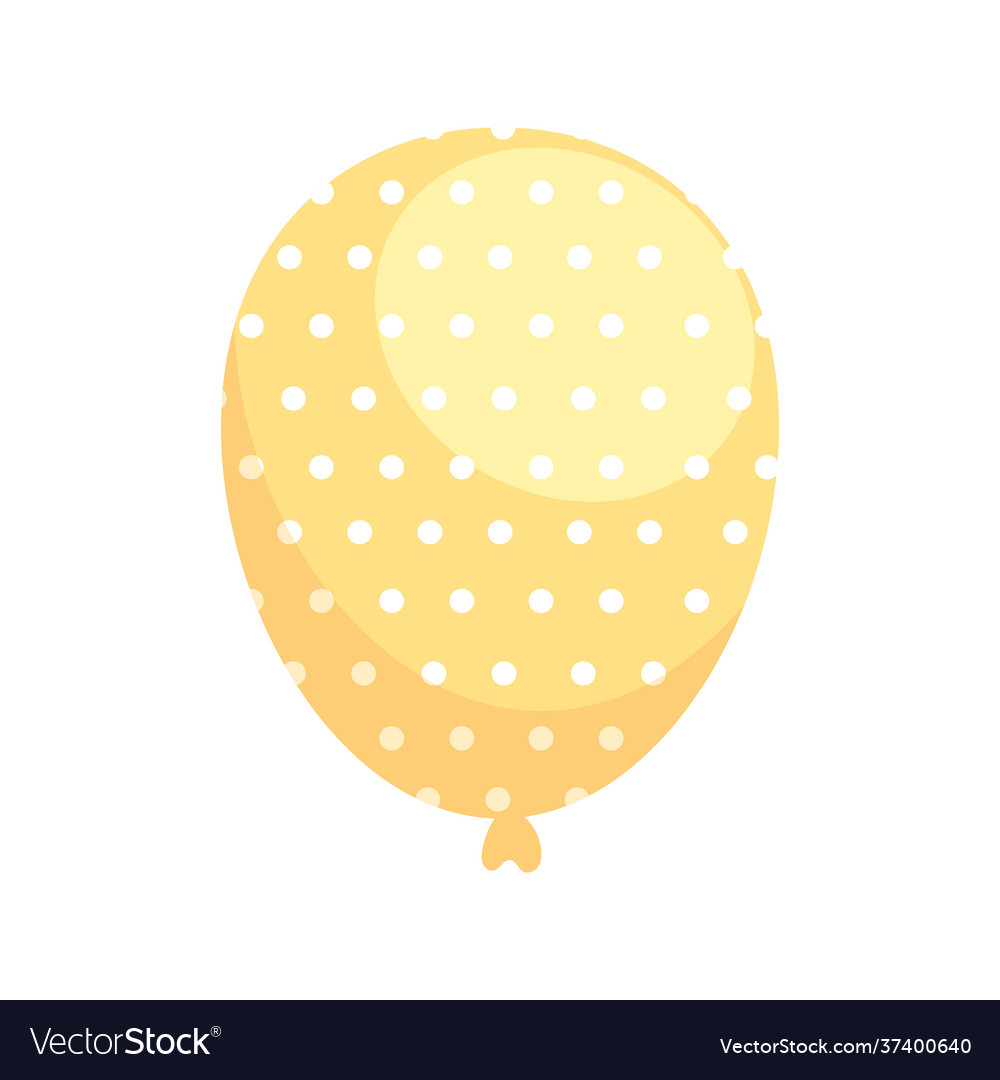 Yellow balloon helium Royalty Free Vector Image