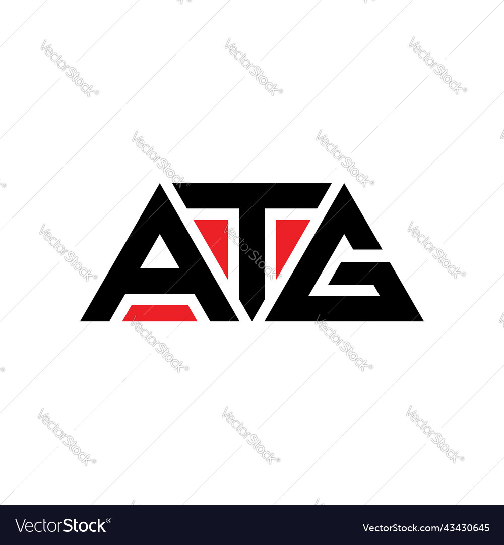 Atg triangle letter logo design with triangle Vector Image