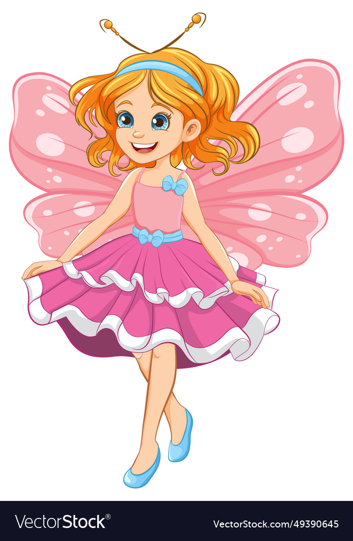 Fantasy fairy cartoon character in princess party Vector Image