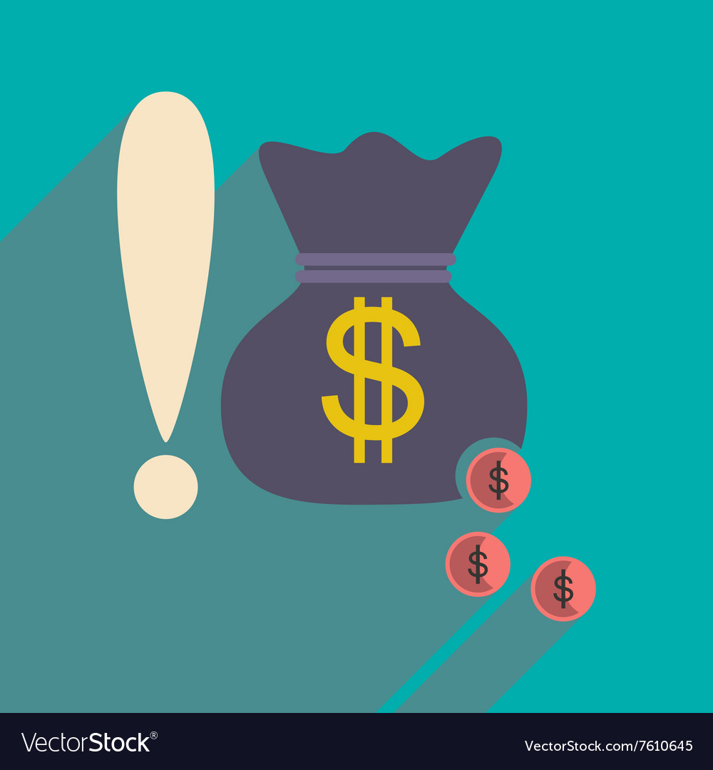 Flat design modern icon money Royalty Free Vector Image