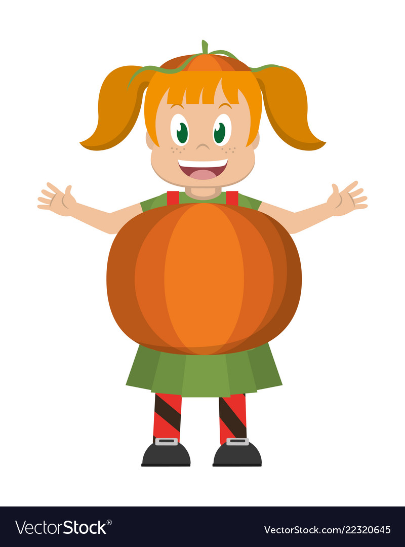 Kid halloween costume Royalty Free Vector Image