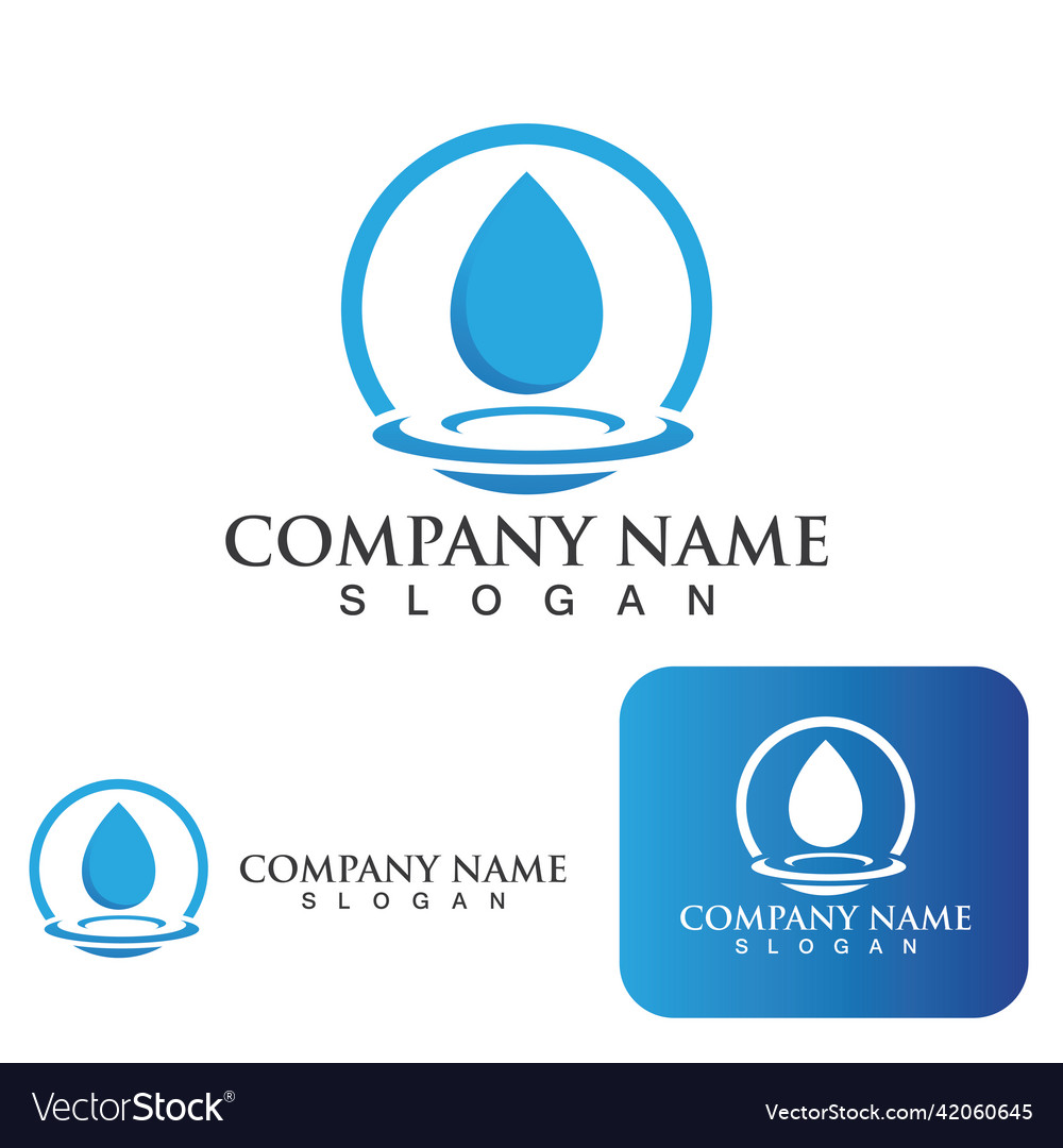 Water drop logo template Royalty Free Vector Image