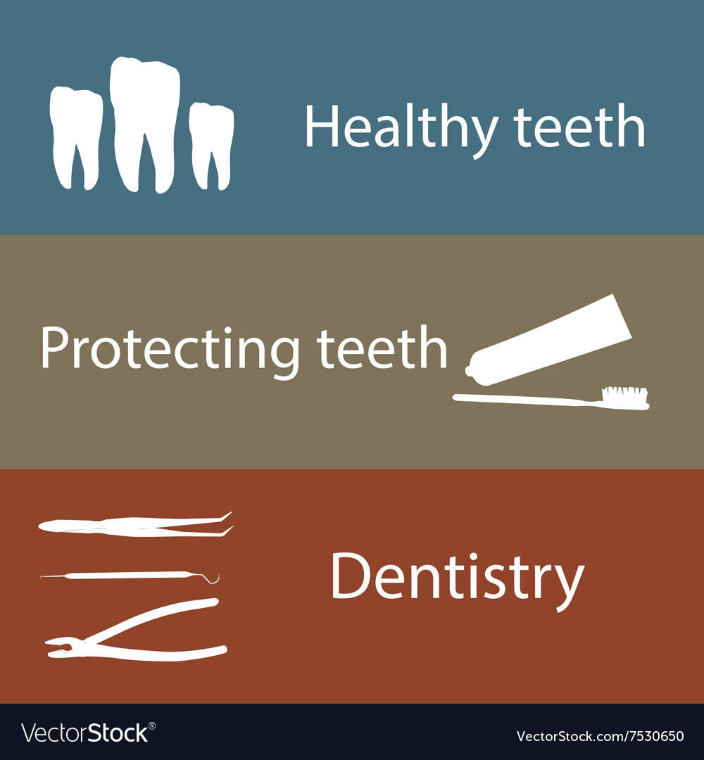 Background Or Banner Teeth Dental Instruments Vector Image