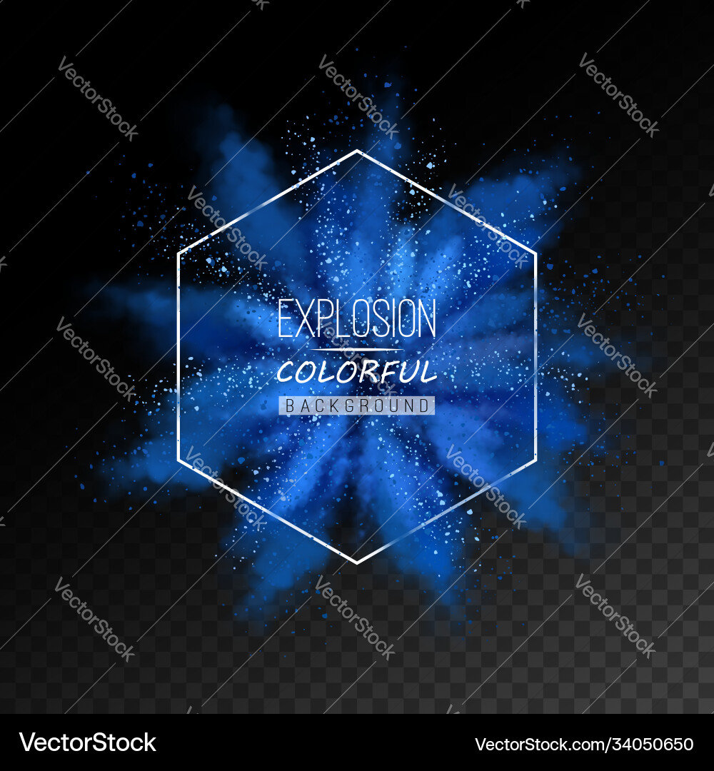 explosion blue powder royalty free vector image explosion blue powder royalty free vector image
