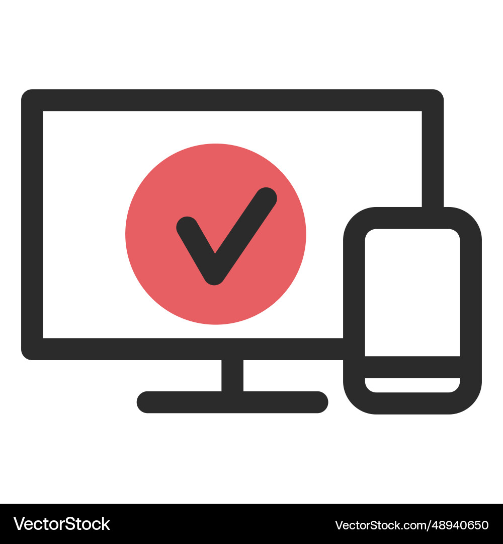 Optimised website colored stroke icon Royalty Free Vector