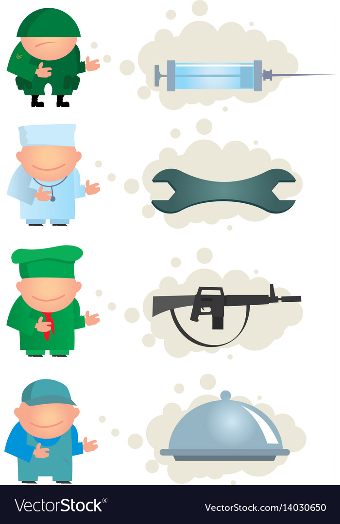 Profession and tools Royalty Free Vector Image