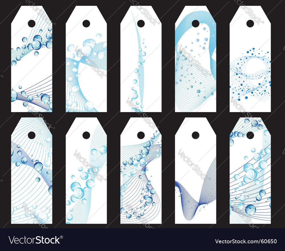 Water bookmarks set Royalty Free Vector Image - VectorStock