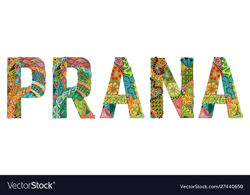 Word prana entangle object for decoration Vector Image