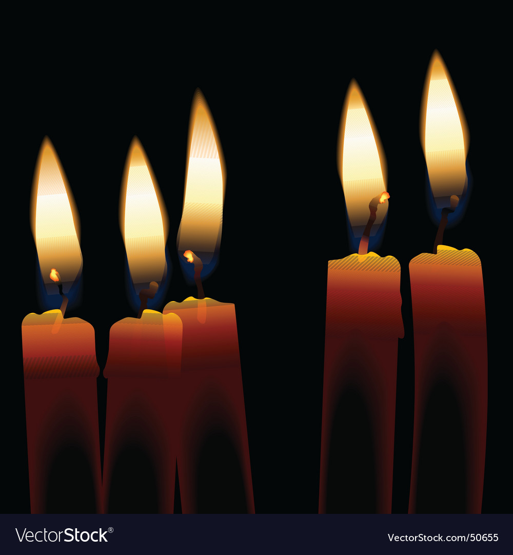 Candles Royalty Free Vector Image - VectorStock