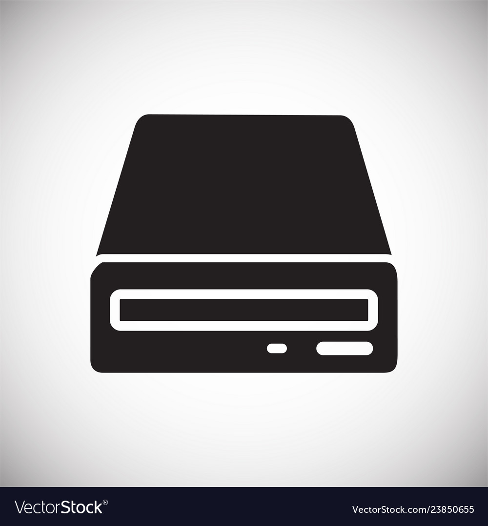 Data storage device icon on white background Vector Image