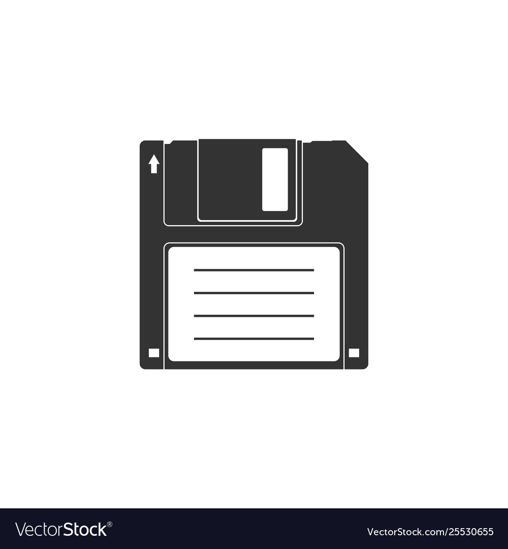 Floppy disk for computer data storage icon