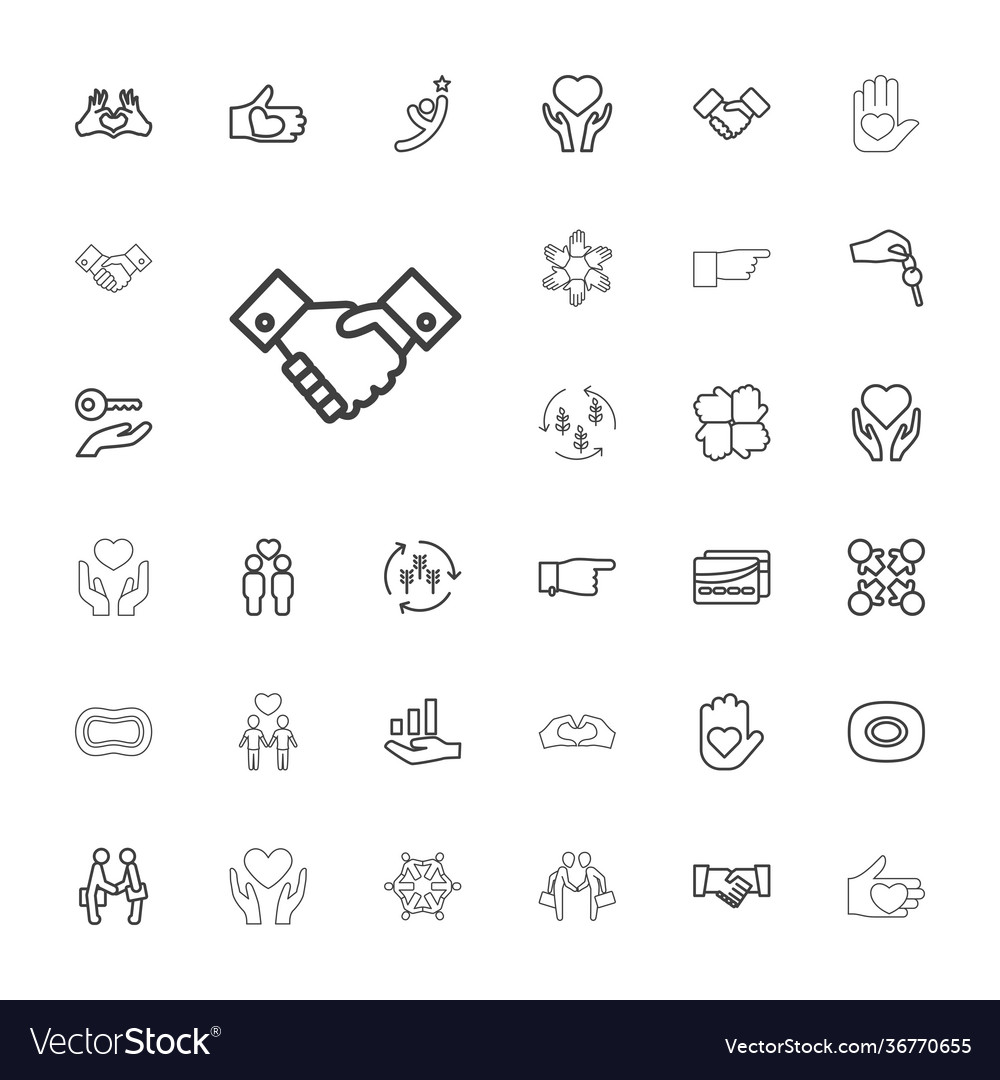 Hands icons Royalty Free Vector Image - VectorStock