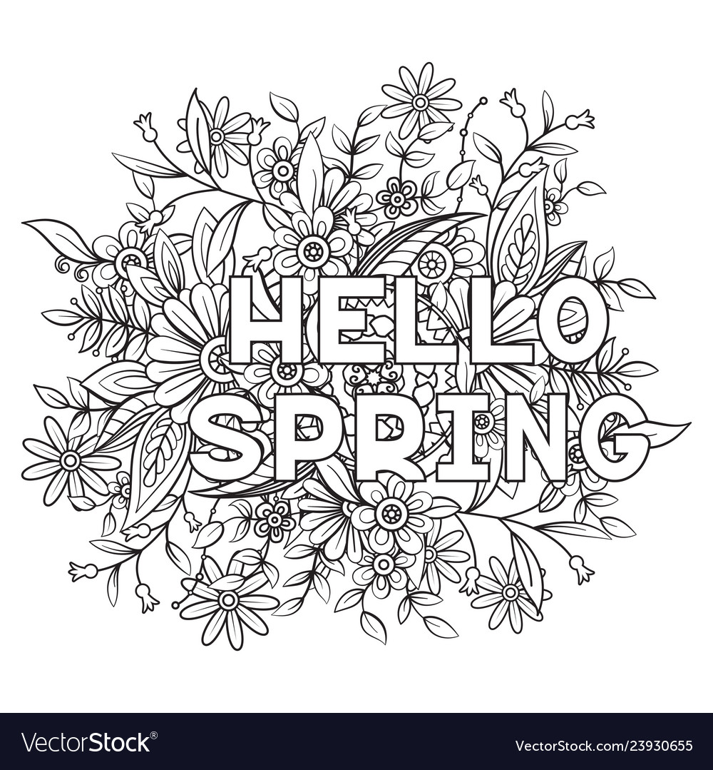 Beautiful Coloring Page Coloring Pages Adult Coloring Pages Spring 