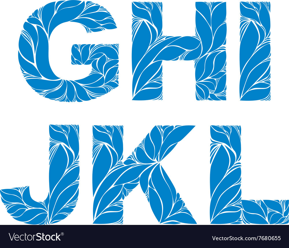 Marine style blue font typeset with floral elegant