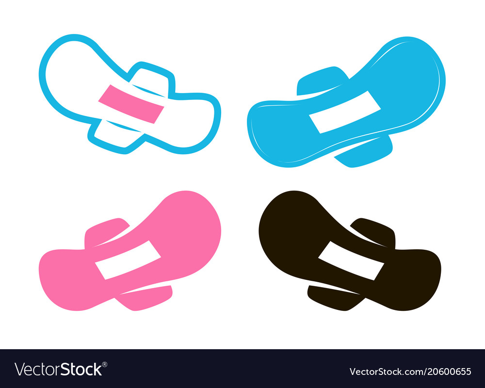 Pantyliner Female Pad With Wings Icon Women Vector Image 6150