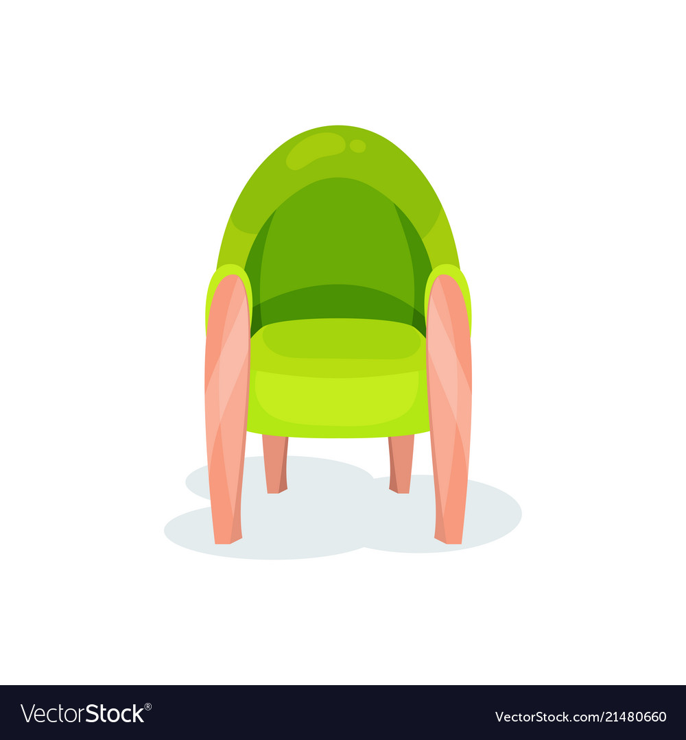 Green Cozy Armchair Living Room Furniture Vector Image