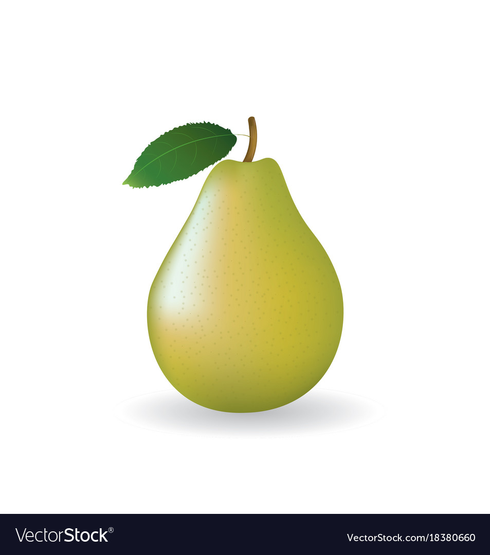 Pear on white background