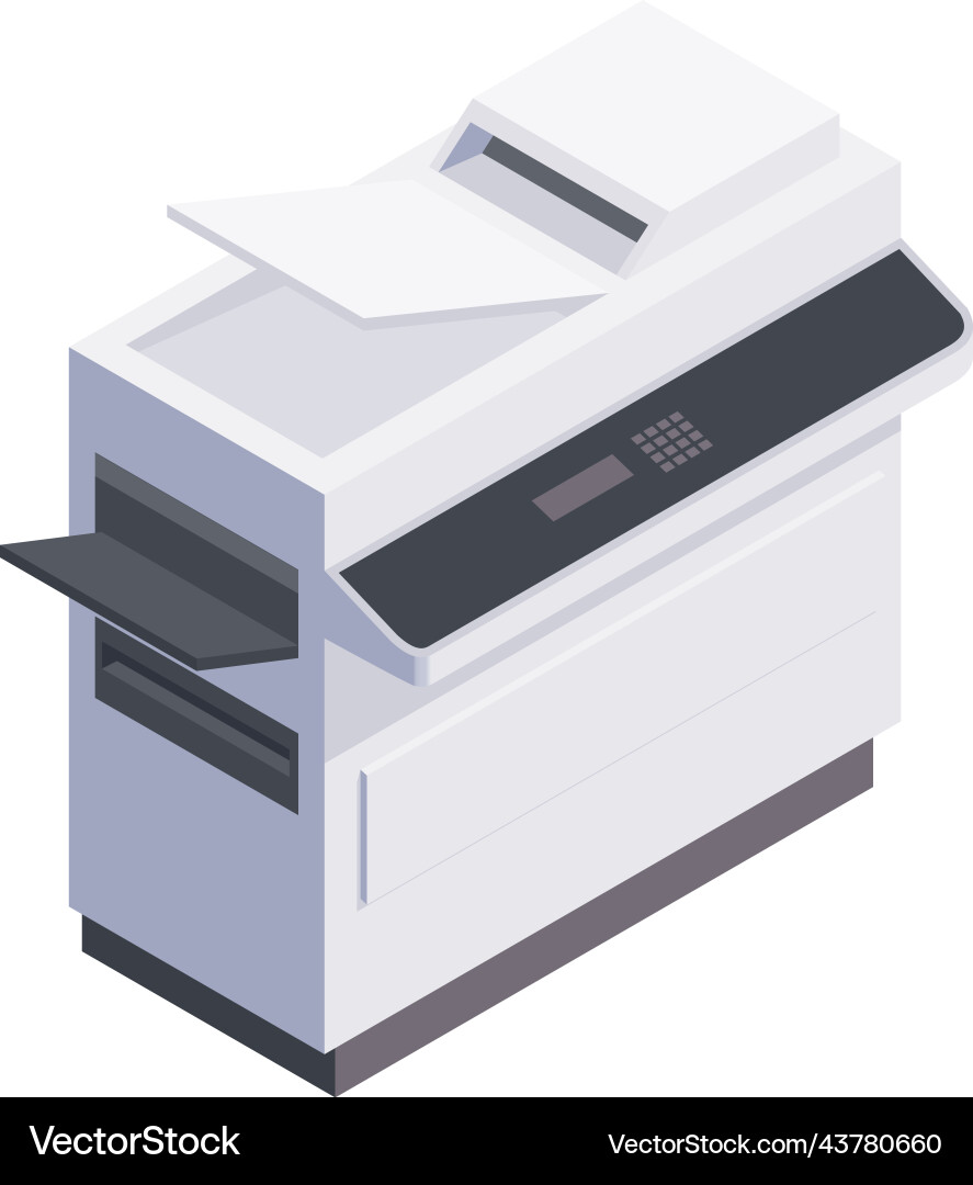 Printer isometric Royalty Free Vector Image - VectorStock
