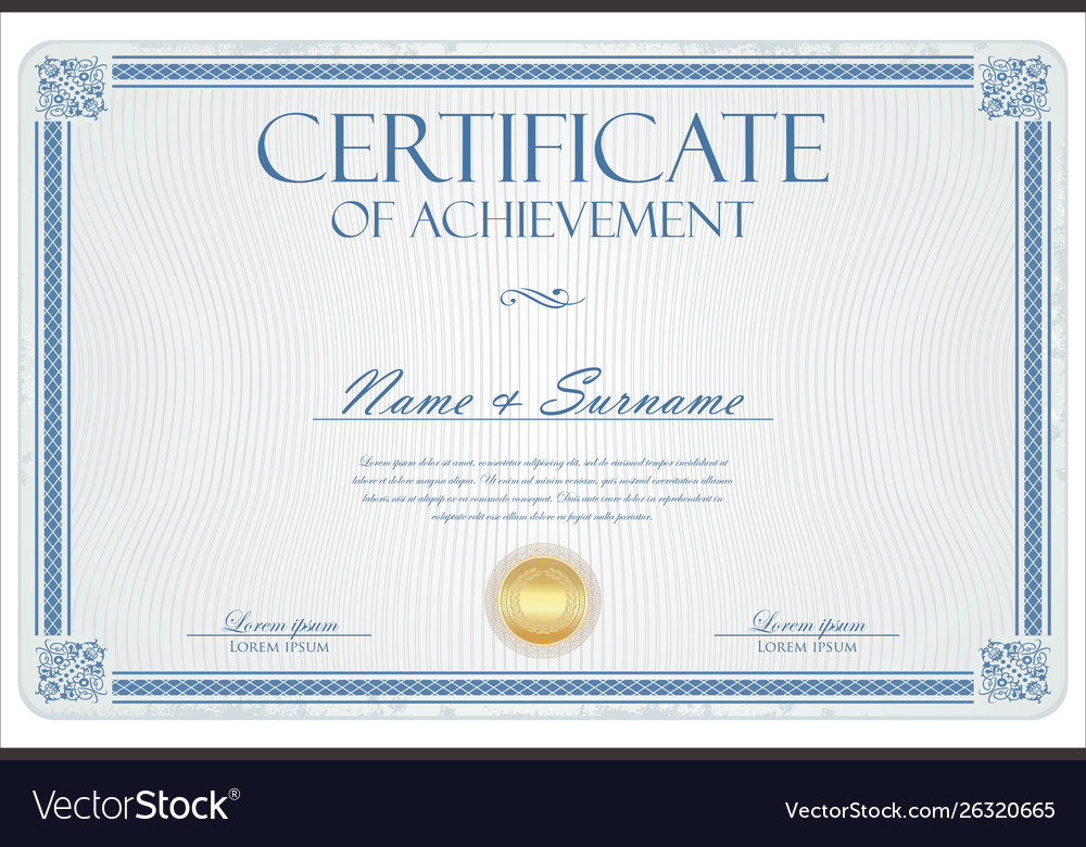 Certificate or diploma retro vintage template 5 Vector Image