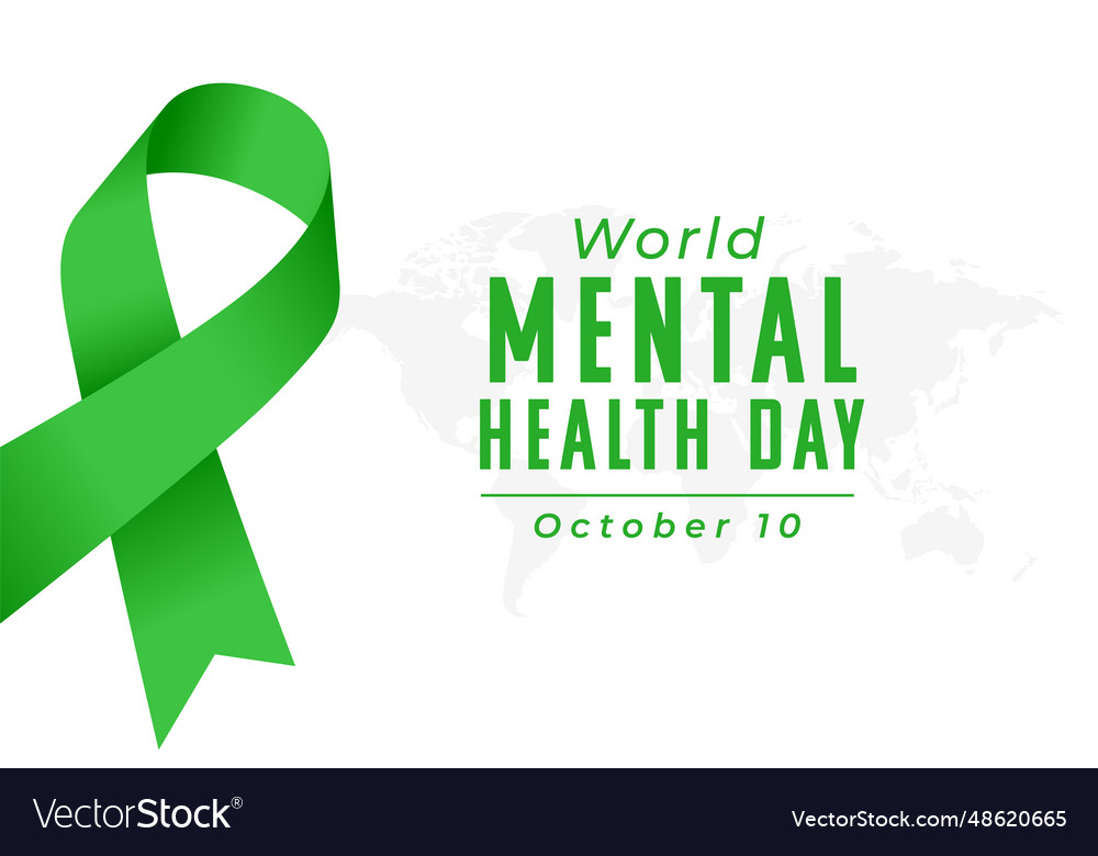 International mental health day background Vector Image