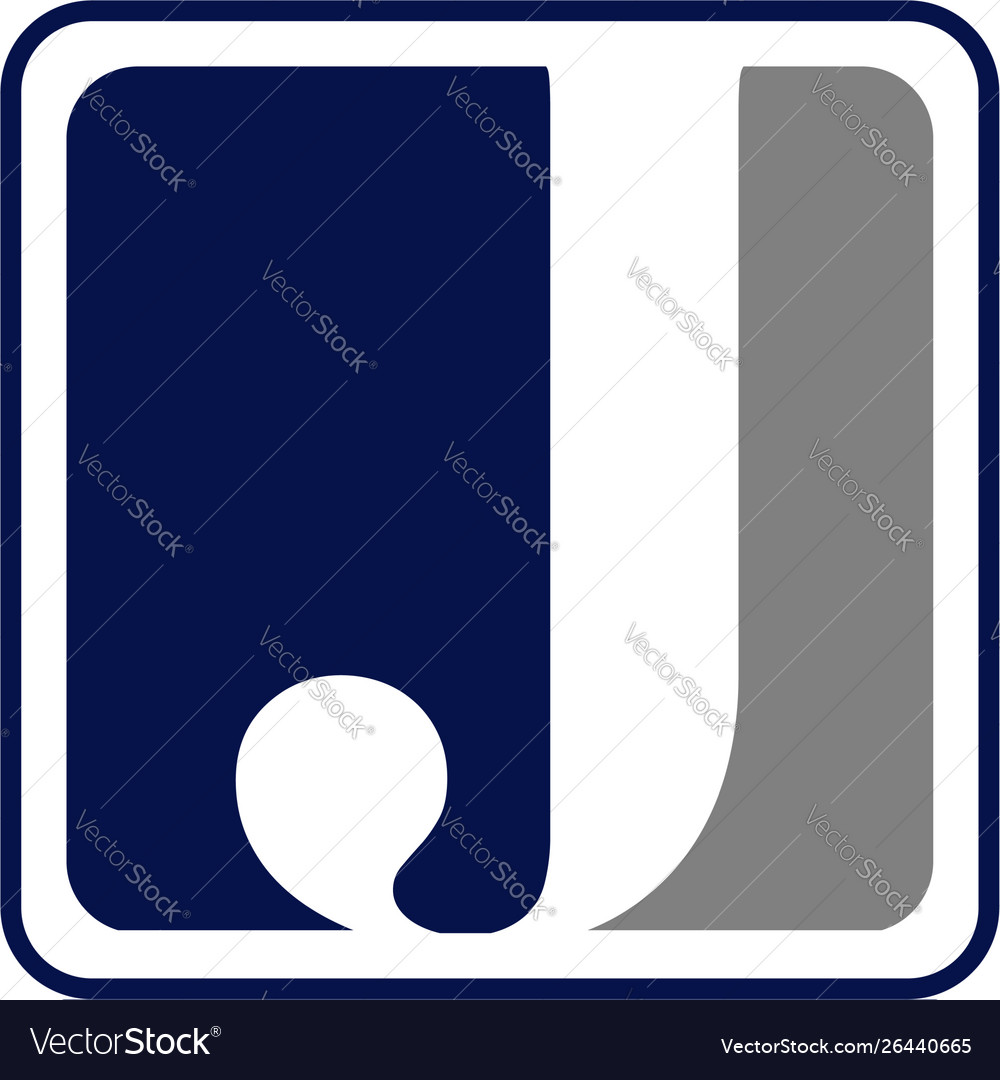 J In Square Logo Design Royalty Free Vector Image