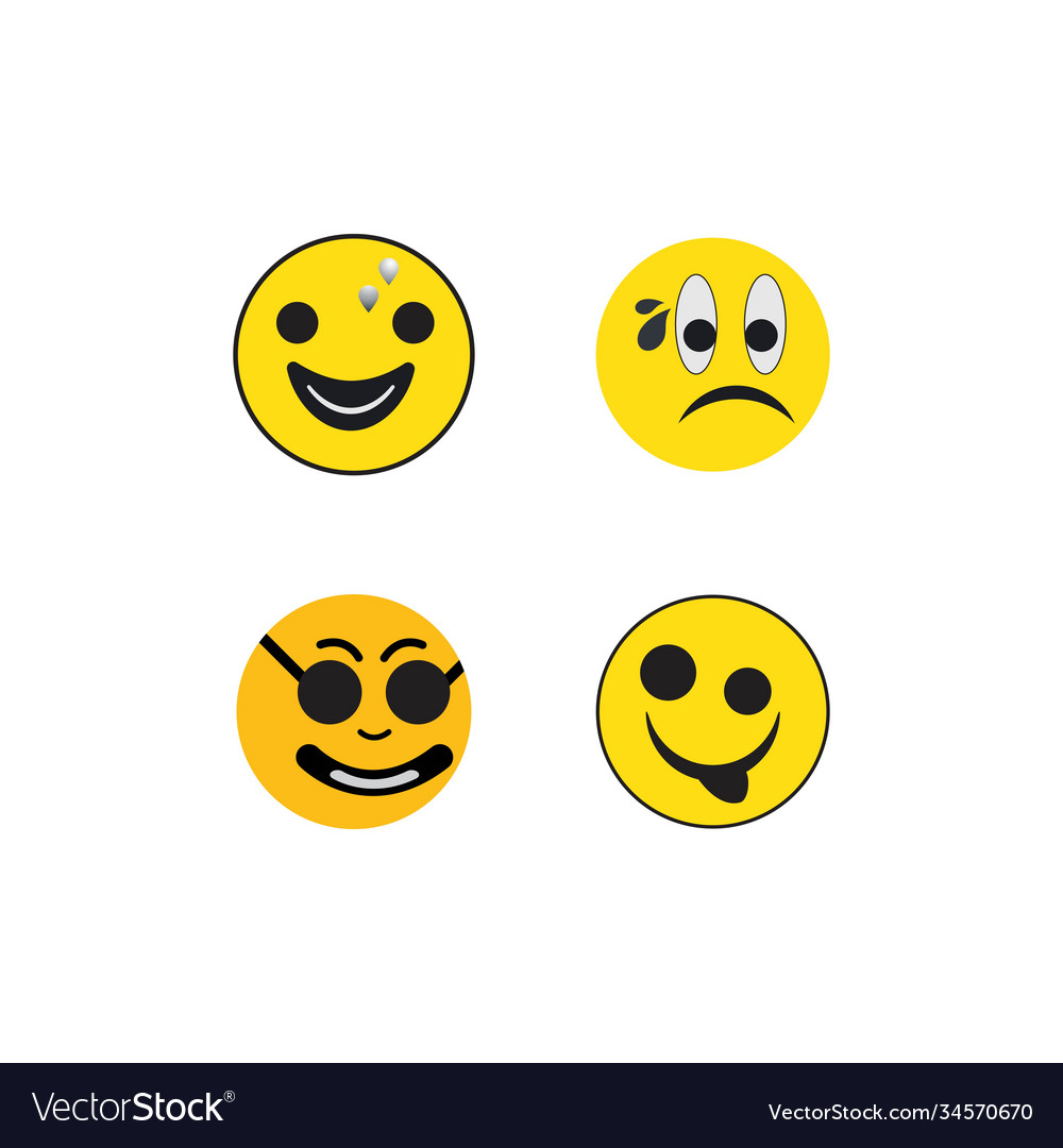 Emoticon template face Royalty Free Vector Image