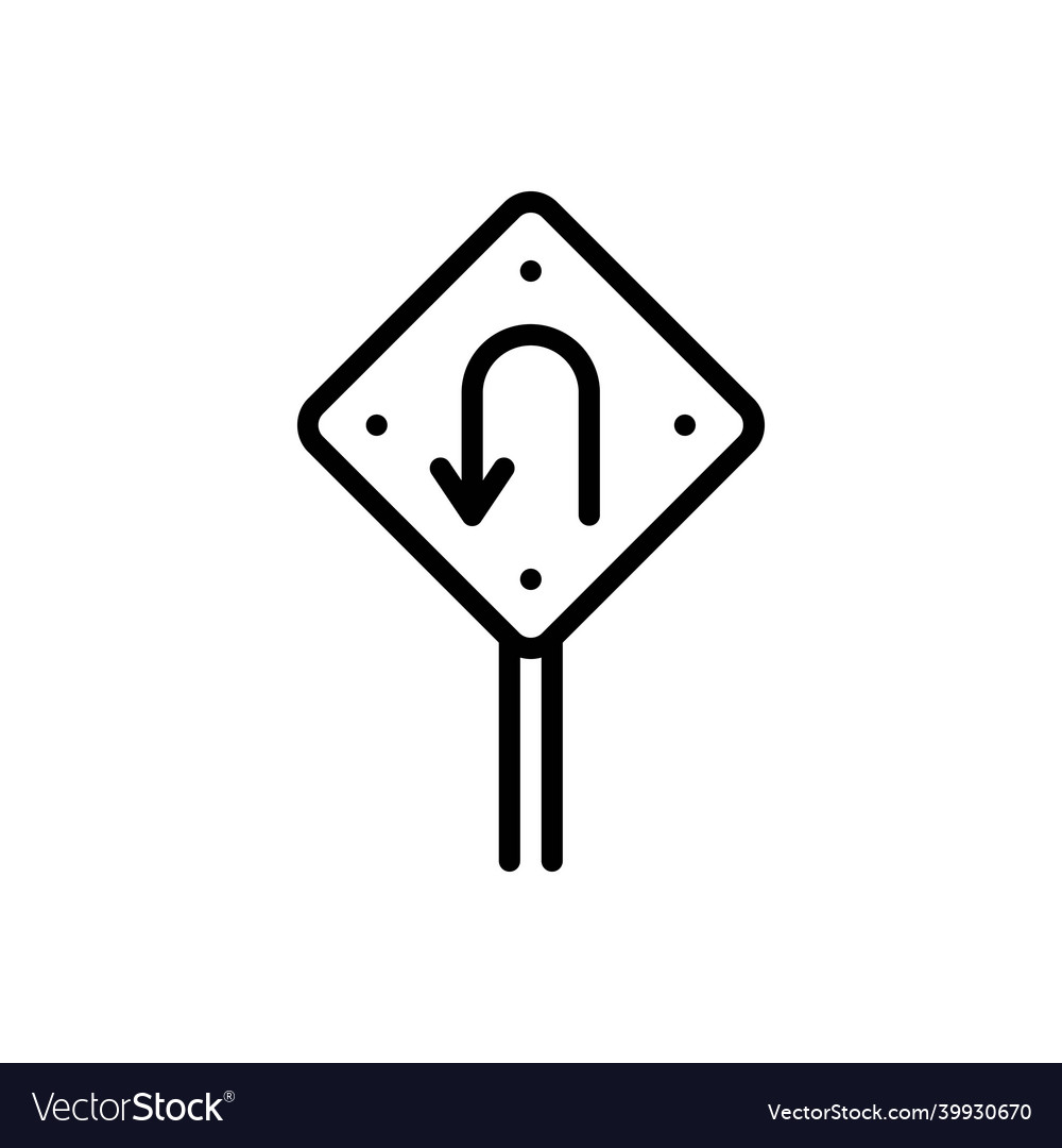 Turn Royalty Free Vector Image - VectorStock