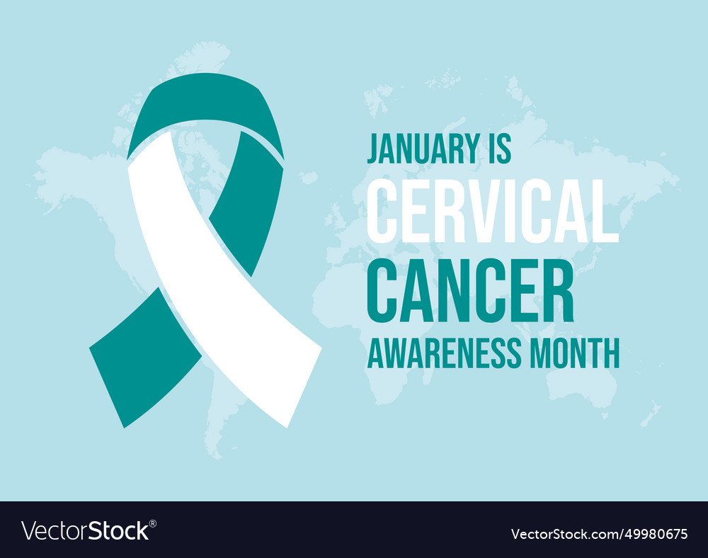 Cervical Cancer Awareness Month Poster Royalty Free Vector