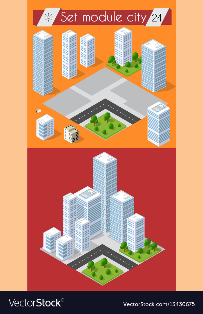 Cityscape design elements Royalty Free Vector Image