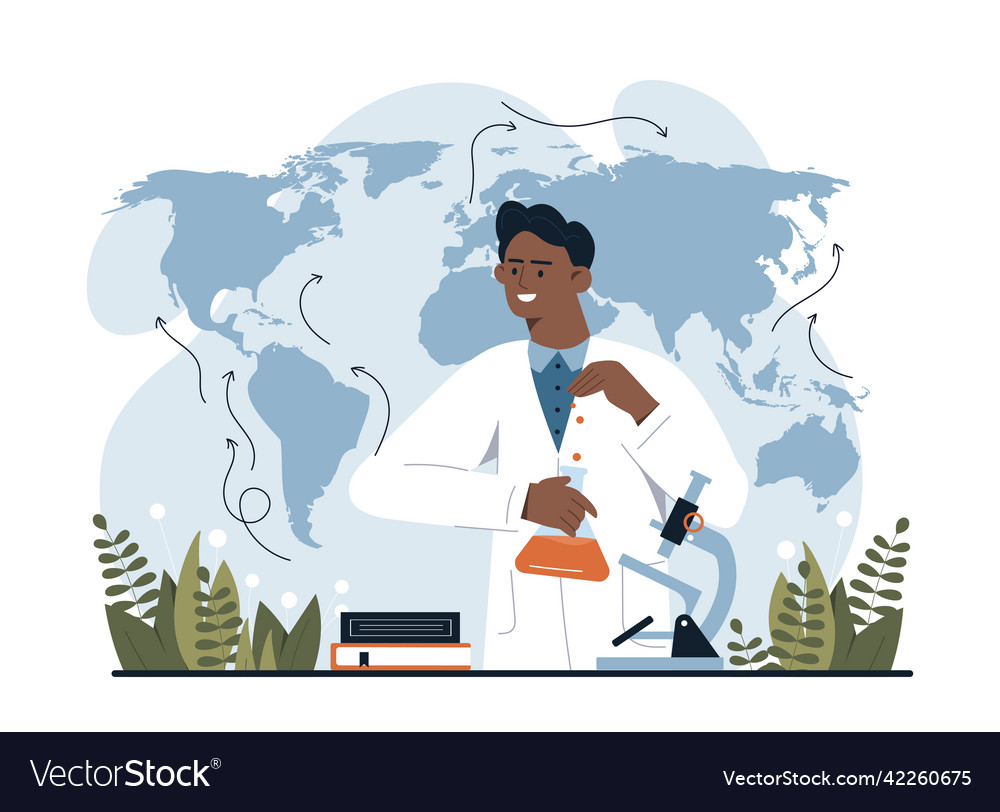 Hydrologist occupation concept Royalty Free Vector Image