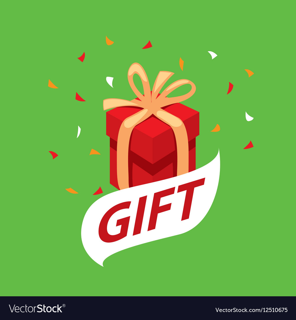 Logo box with gifts Royalty Free Vector Image - VectorStock