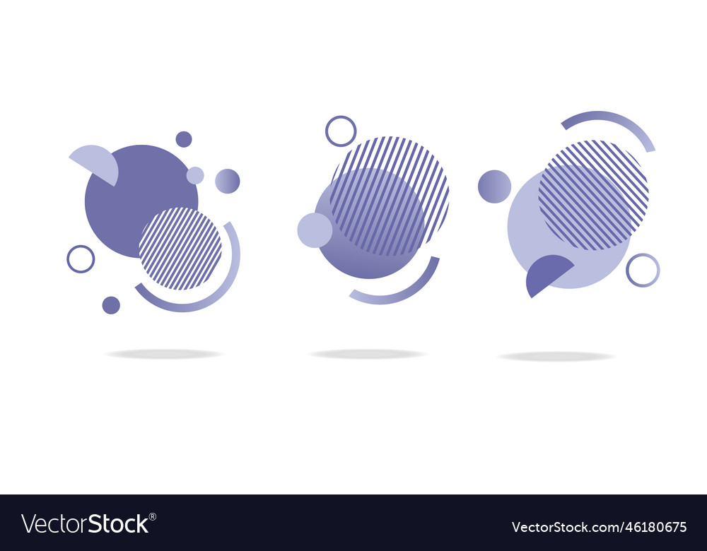 Set of round abstract badges icons or shapes Vector Image