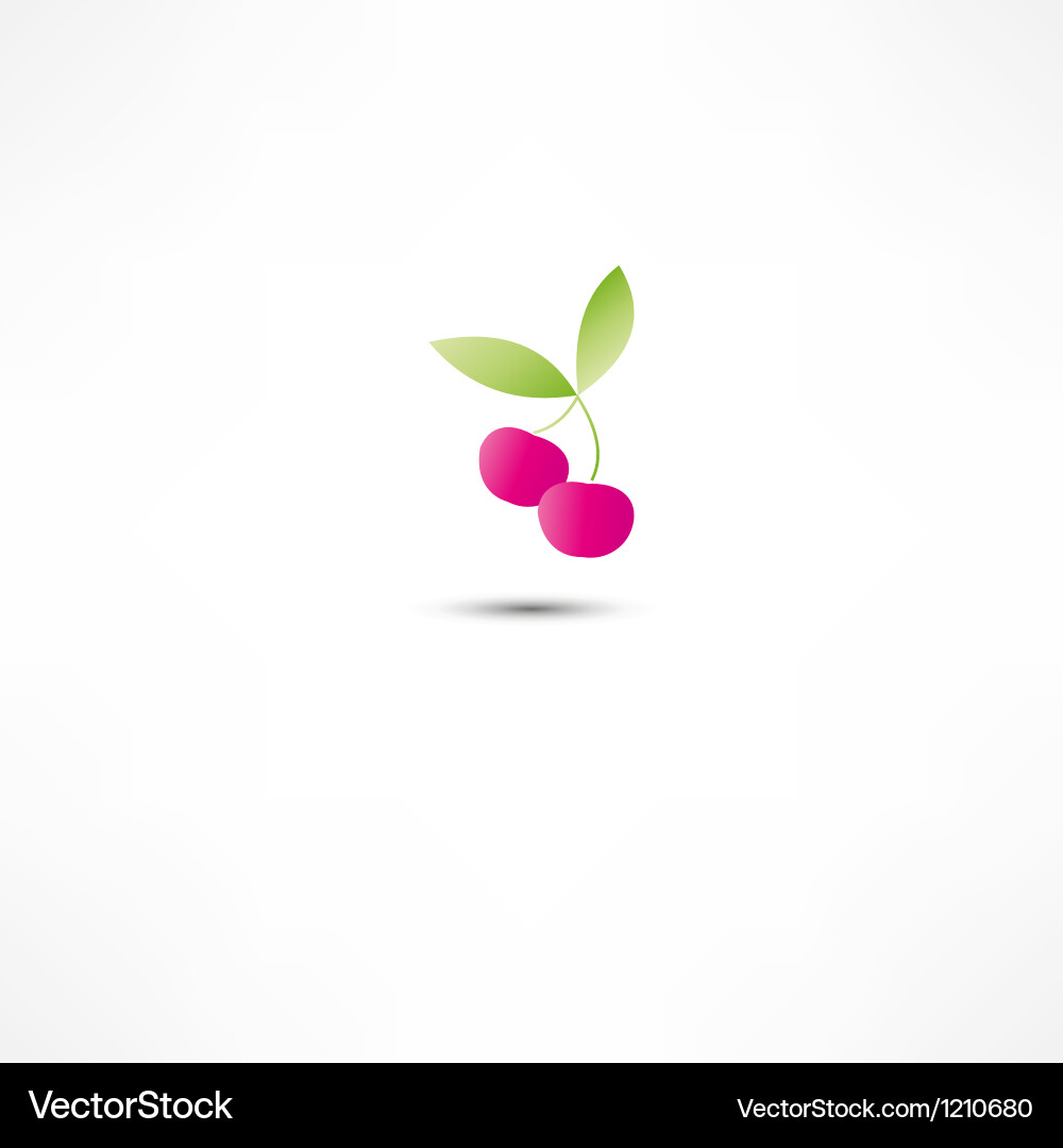 Cherry icon Royalty Free Vector Image - VectorStock