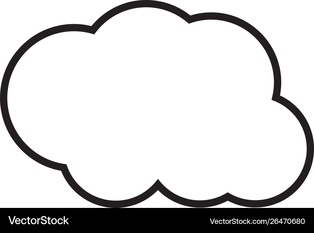 Cloud template Royalty Free Vector Image - VectorStock