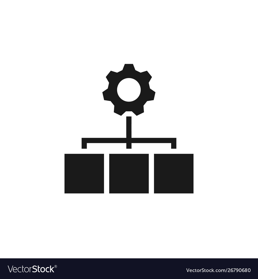 Mass production process icon - simple element Vector Image