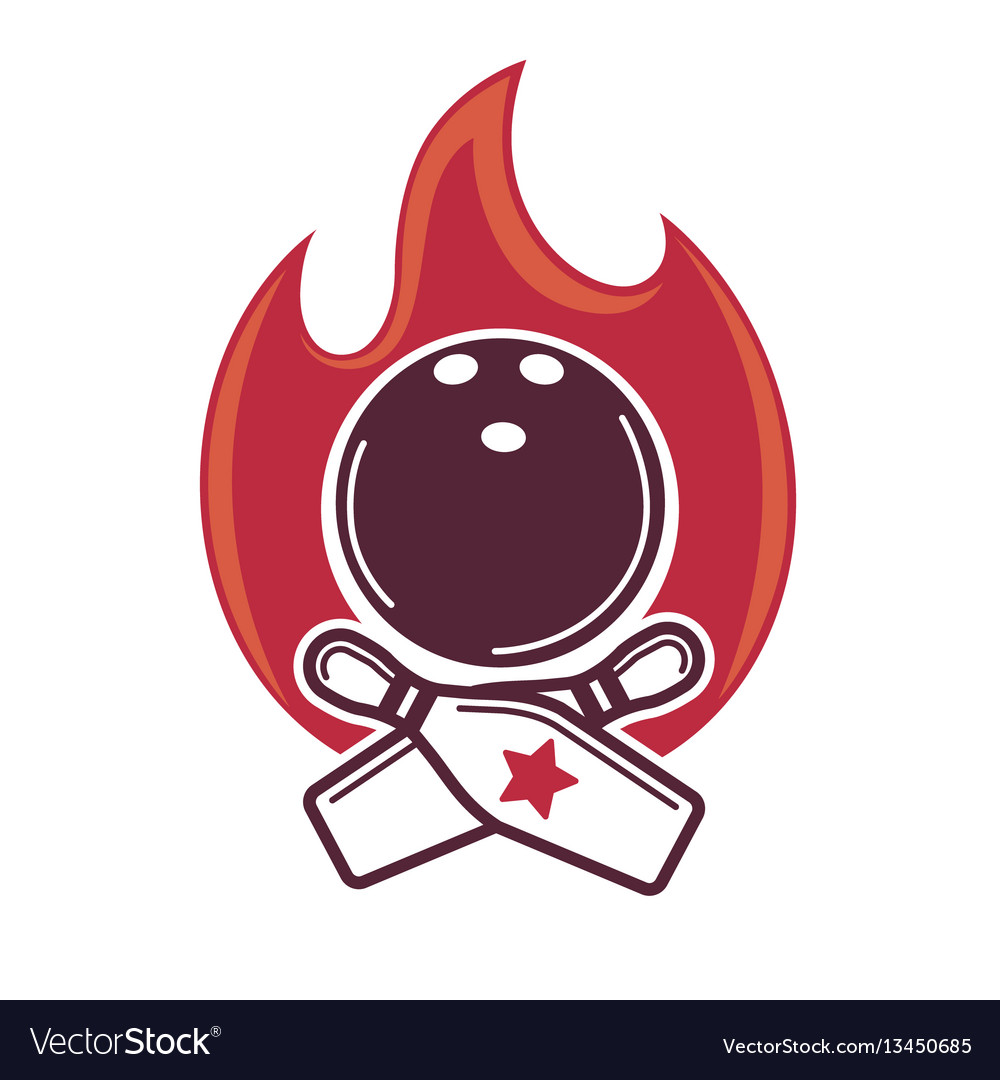 Bowling Tournament Poster Or Logo Template Vector Image