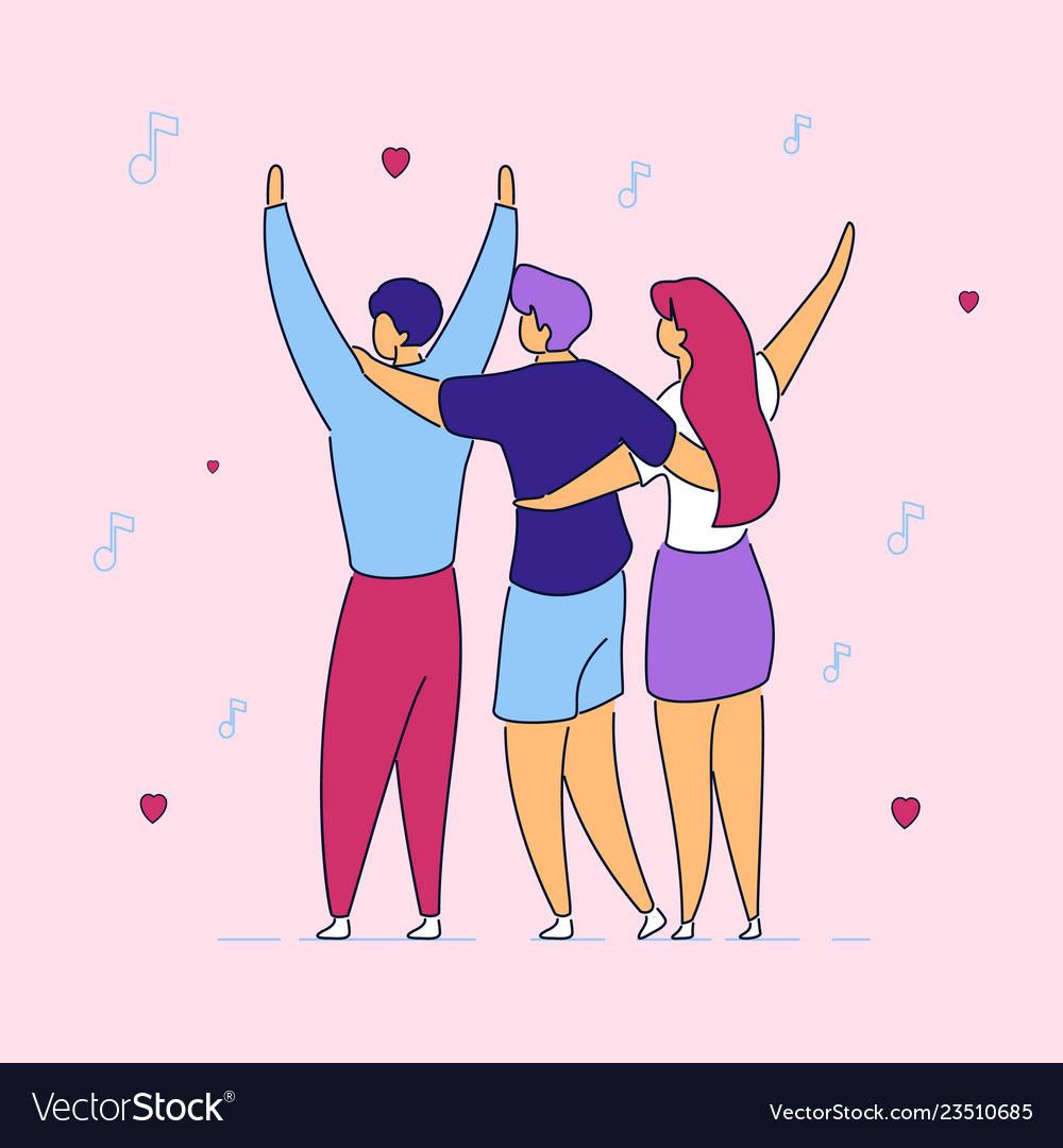 Colorful modern flat cartoon characters express Vector Image Colorful modern flat cartoon characters express Vector Image
