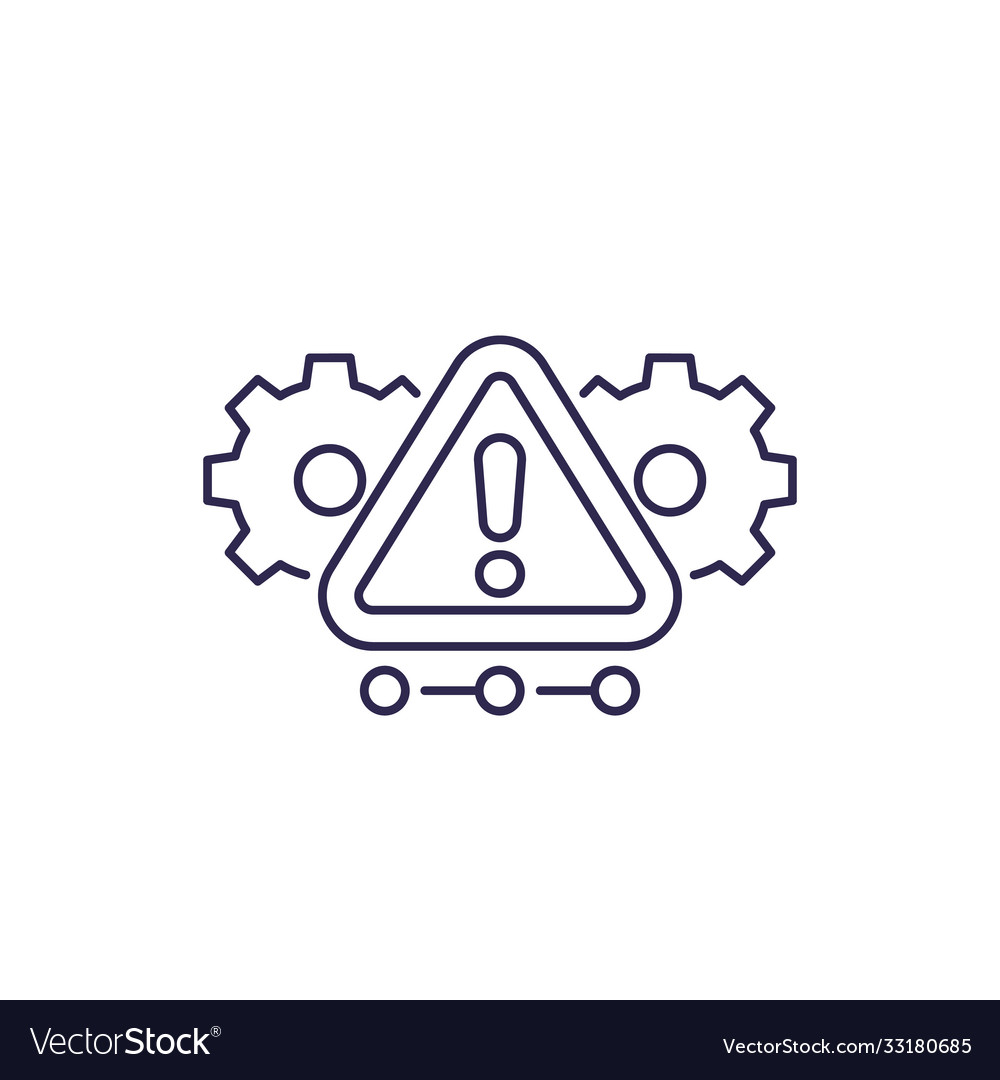 Error alert warning line icon Royalty Free Vector Image
