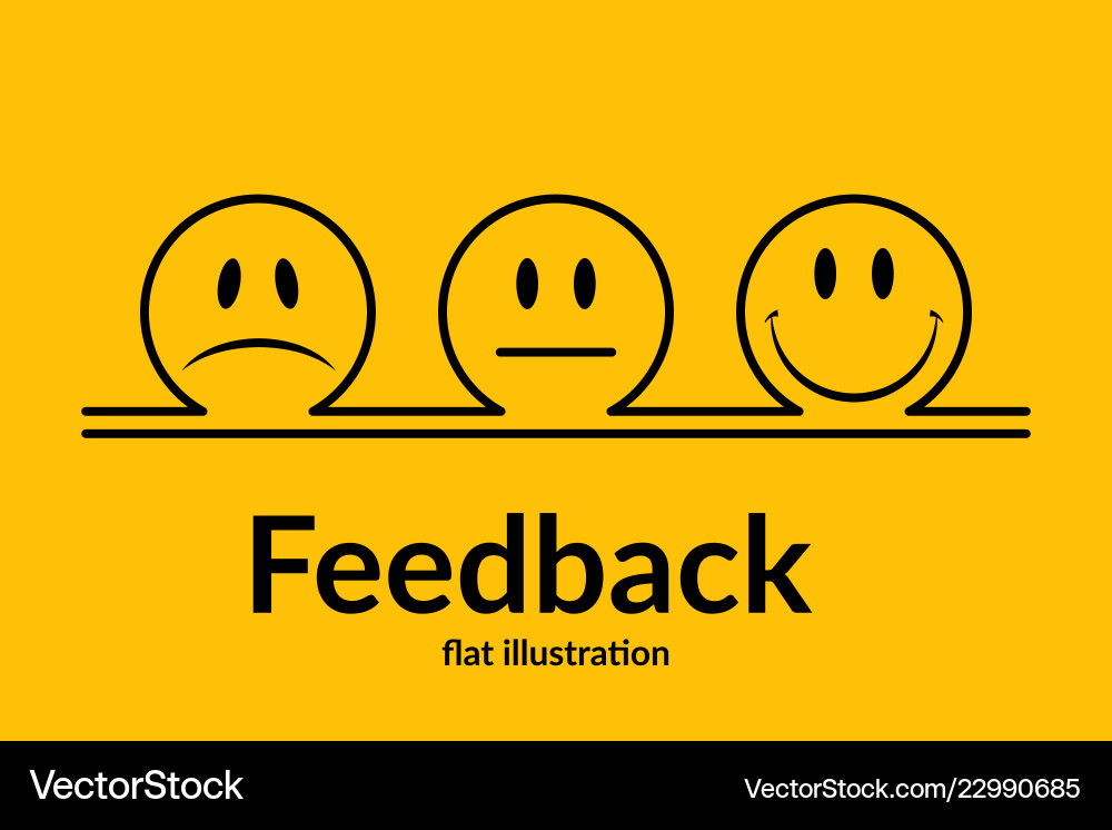 Feedback concept emotions scale Royalty Free Vector Image